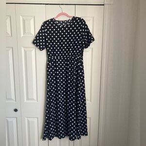 Black polka dot summer dress